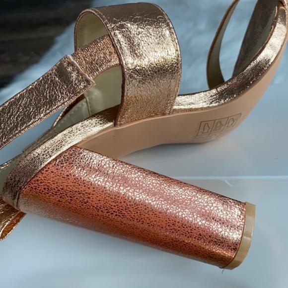 Missguided Rose Gold Open Toe Heels Sandals 7 6.5​​ - Picture 7 of 14